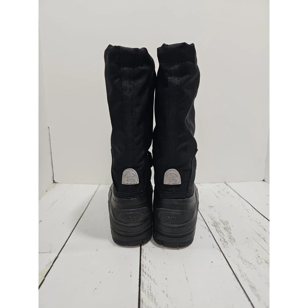 Kamik Rocket Waterproof Insulated Winter Snow Boots Sz 4 Black Lightweight